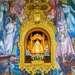 Statue of the Virgin Mary, Virgen de Canelaria, patron saint of the Canary Islands archipelago,