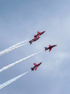Red Arrows, Royal Air Force Aerobatic Team, Airshow 2024, Teignmouth, Devon, England, United