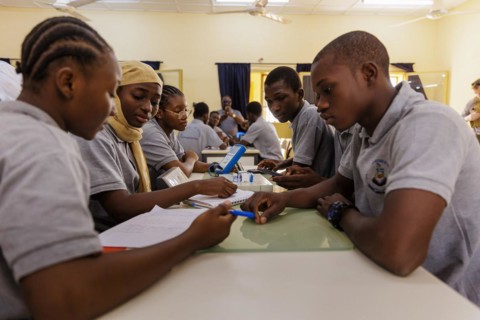 Scientific high school in Burkina Faso in Ouagadougou, 05.03.2024. The school is financed by the