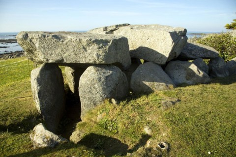 Le Trepied burial chamber Guernsey Channel Islands