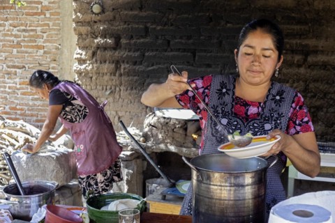 Teotitlan del Valle, Oaxaca, Mexico, Rural women in the Tlacolula Valley of Oaxaca benefit from a