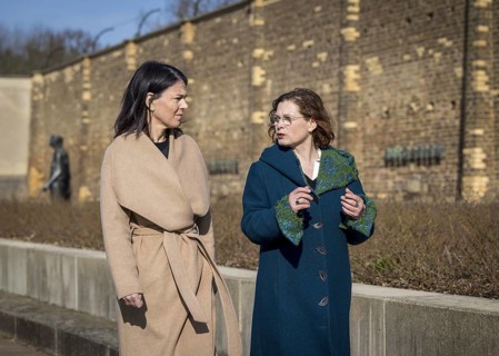 Annalena Bärbock (Alliance 90/The Greens), Federal Foreign Minister, visits the Ravensbrück