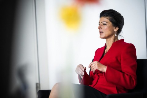 Sahra Wagenknecht is a member of the German Bundestag and founder of the BSW party, pictured here