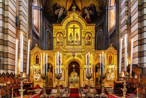 Serbian Orthodox Church of San Spiridione on the Grand Canal in the heart of Borgo Teresiano,