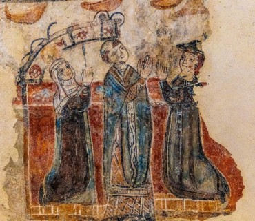 Ancient frescoes, Cathedral of Santo Stefano Protomartire, Basilica Paleocristiana under the