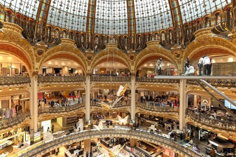 Dome, Art Nouveau, Galeries Lafayette department stores', Paris, Île-de-France, France, Europe