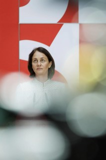 Katarina Barley, SPD lead candidate for the 2024 European elections, at a press conference
