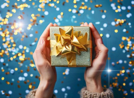 Giftbox or souvenir for mothers and fathers or birthday present for celebration, AI generated