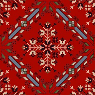 Traditional Bulgarian embroidery vector pattern