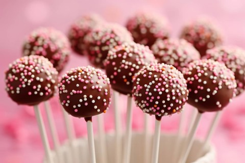 Chocolate popsicles with sugar sprinkles. KI generiert, generiert, AI generated