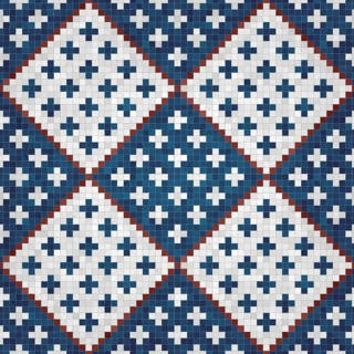 Mosaic tiles background, seamless vector pattern