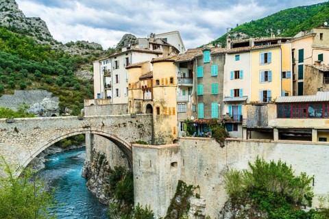 Old rustic village of Entrevaux, Département Alpes Maritimes, French Maritime Alps, France, Europe