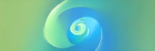 Spiral shape that slowly expands, rotates, and shifts colors in a soft gradient, invoking a