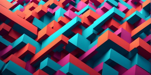 Background with geometric shapes, AI generated, colors, animation, abstract, geometry, art,