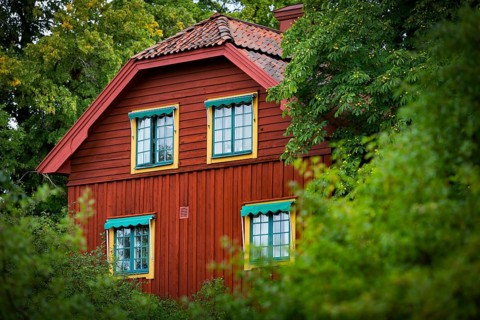 Swedish holiday home, Nordic red, house, living, farmhouse, farmhouse, rural, holiday, cottage,