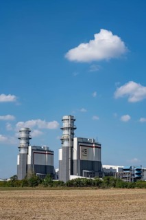 Trianel Hamm-Uentrop combined-cycle gas and steam power plant, two power plant units, each with an