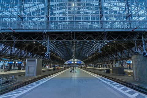 3-day strike by the railway union GDL, only very few local and long-distance trains run, empty