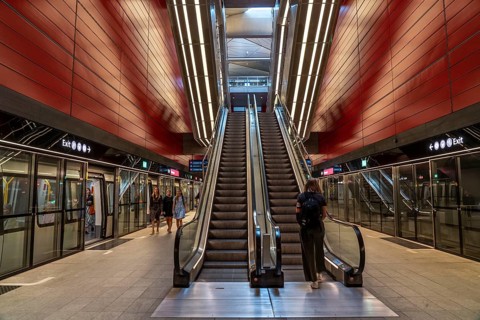The metro, underground, light rail, in Copenhagen, 4 lines have been crossing the city since 2002,