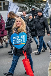Demo by the group North Rhine-Westphalia Erwacht, a mixture of anti-vaccination activists, lateral