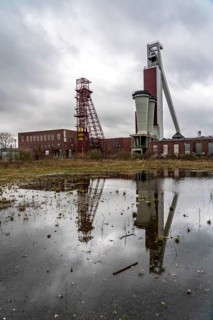 Shaft of the former Schlägel & Eisen coal mine, Shaft 3/4/7, Herten, North Rhine-Westphalia,
