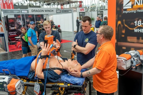 Device for automatic resuscitation after cardiac arrest, Interschutz 2022 trade fair in Hanover,