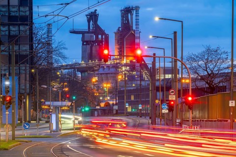 Duisburg-Bruckhausen steel site, ThyssenKrupp Steel, blast furnaces 8 and 9, on