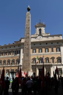 Obelisco di Montecitorio or Obelisco Solare on the Piazza Montecitorio in front of the Palazzo