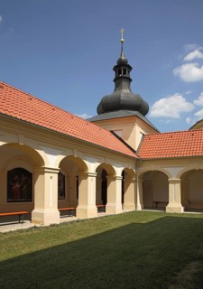 Cloister of the pilgrimage church Maria Loreto in Starý Hroznatov, Altkinsberg, district Cheb,