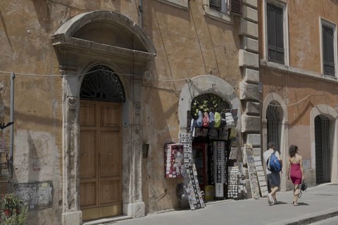 Street in the centre of Trastevere, Rome, Italy, Europe
