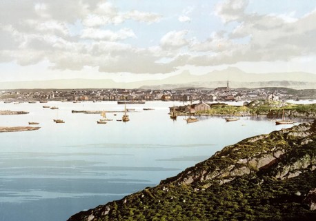 Bodo, Bode, Nordland, Norway, View from 1885, Historical, digitally restored reproduction from a