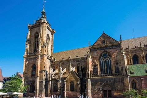 St Martin's Minster, Colmar, Alsace, Bas-Rhin, France, Europe