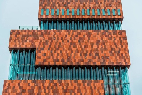 MAS Museum, harbour, architecture, design, city trip, tourism, modern, building, Antwerp, Belgium,