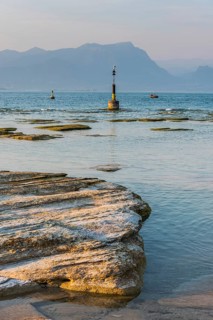 Evening mood at Jamaica beach, lake, holiday, travel, tourism, Sirmione, Italy, Europe