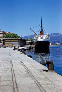 Ferry ship, 'Commandant Quere' 1948-68, African and Mediterranean Services CGT Fleet, Compagnie