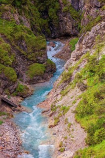 Rissbach creek in the Eng valley, Karwendel mountains, Austria, Europe