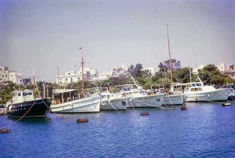 Yachts moored in Sliema Creek, Malta, Europe 1971, Europe