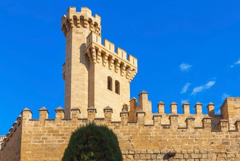Almudaina Palace Walls, Palma de Mallorca, Mallorca, Balearic Islands, Spain, Europe