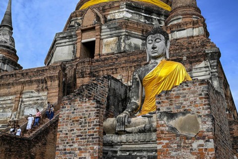 Buddha statue in Wat Yai Chai Mongkhon, Buddhist temple, Ayutthaya, Ayutthaya province, Thailand,