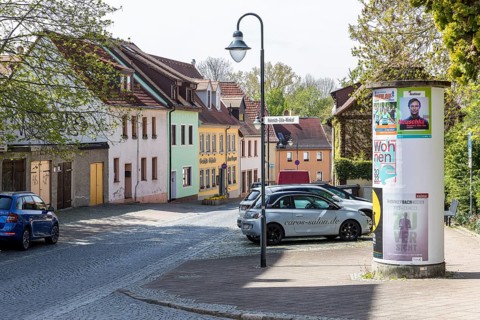 Residential buildings at Heinrich-Zille-Winkel in Taucha, Saxony, Germany, Europe