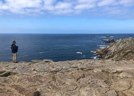 Plogoff, Brittany, France - Cape Pointe du Raz, the Grande Randonnée 34 coastal path, or GR34 for
