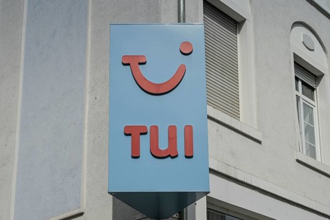 Tui travel agency, Logo, Rüsselsheim, Hesse, Germany, Europe