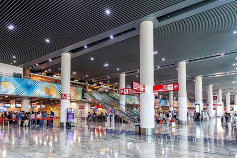 Terminal of Macao International Airport (MFM) in Macau, China, Asia