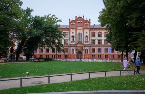 Rostock, Mecklenburg-Vorpommern, Germany, University of Rostock, main building of the university on