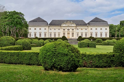 Park, Baroque Halbturn Castle, Lake Neusiedl, Burgenland, Austria, Europe