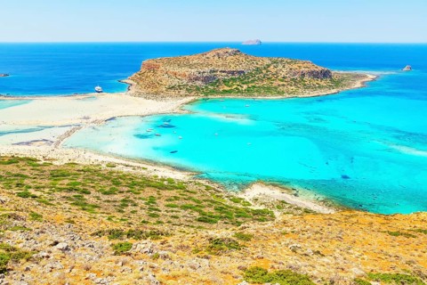 Balos bay, Gramvousa Peninsula, Chania, Crete, Greece, Europe