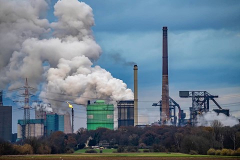 Hüttenwerke Krupp-Mannesmann, HKM in Duisburg-Hüttenheim, 2 blast furnaces, coking plant, quenching