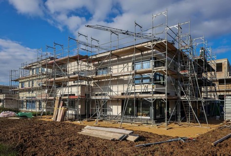 Duisburg, North Rhine-Westphalia, Germany, residential construction in a new development area,