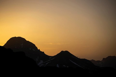 Summit in the morning light, Lech, Lechquellengebirge, Vorarlberg, Austria, Europe