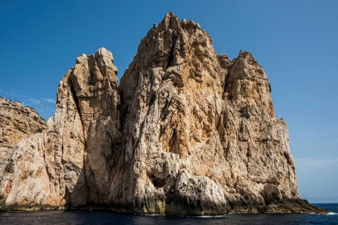 Coast with steep cliffs, Capo Caccia, near Alghero, Sardinia, Italy, Europe