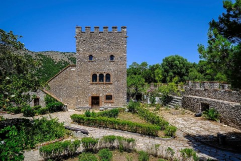 Butrint, Ksamil, Albania, The Venetian castle on the acropolis in ancient Butrint, World Heritage